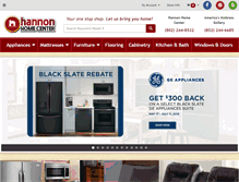 Tablet Screenshot of hannonhomecenter.com